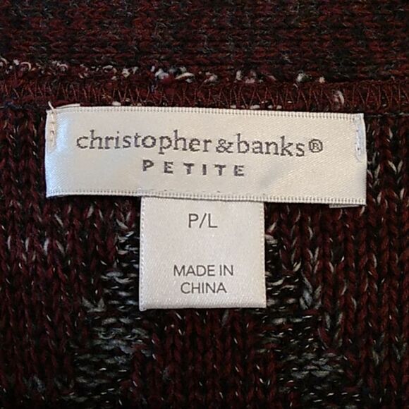 Cardigan Vest Size LP Christopher & Banks NWOT - Picture 15 of 16